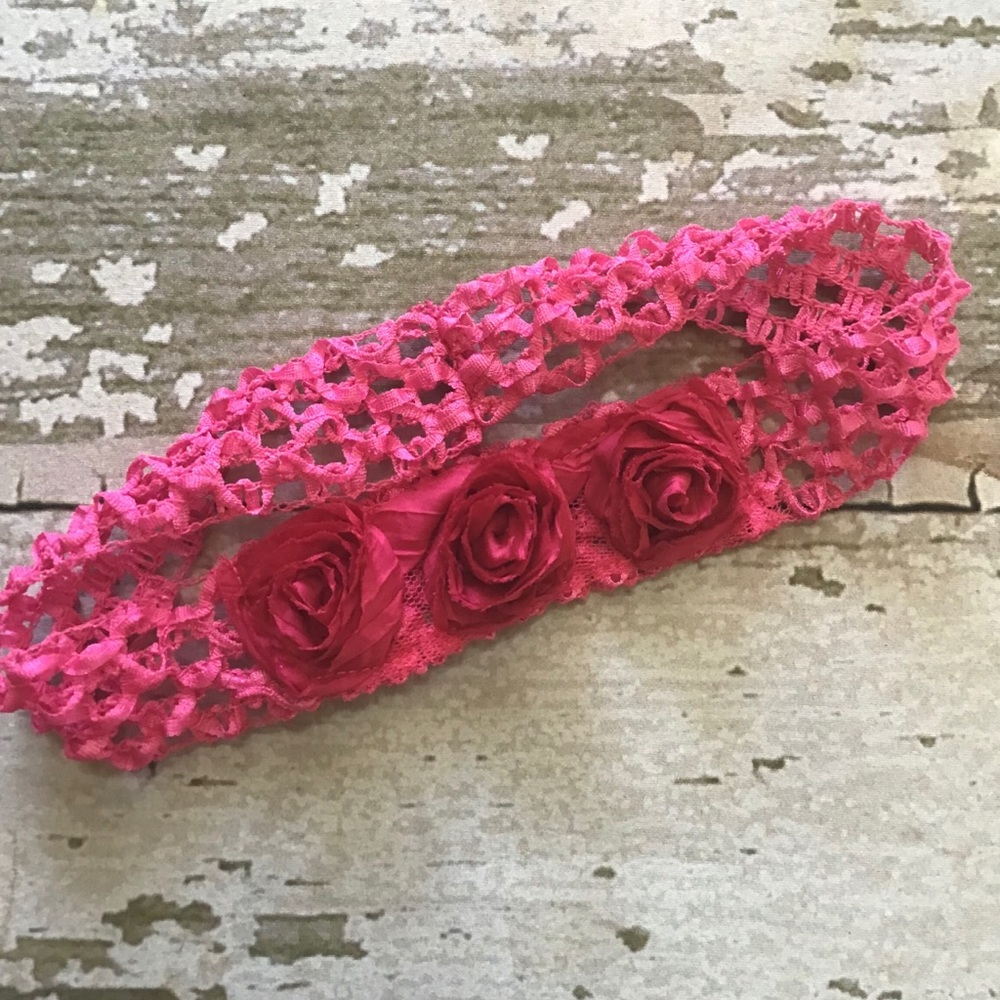 Haute Baby Silk Rose Headband